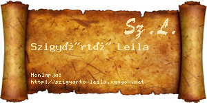 Szigyártó Leila névjegykártya